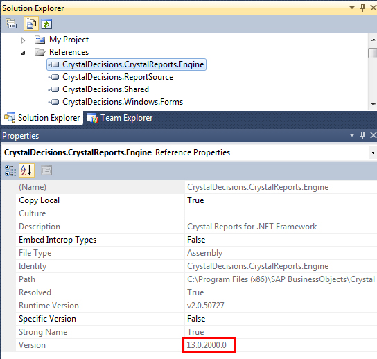 could not load file or assembly crystaldecisions crystalreports engine dll